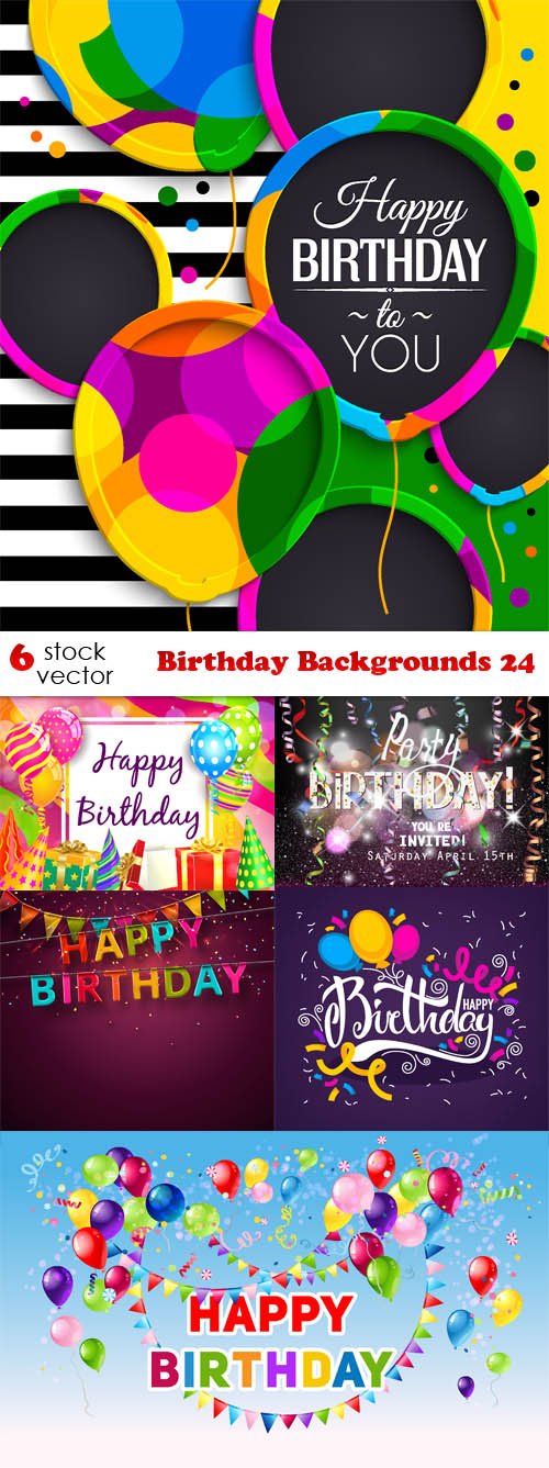 Vectors - Birthday Backgrounds 24