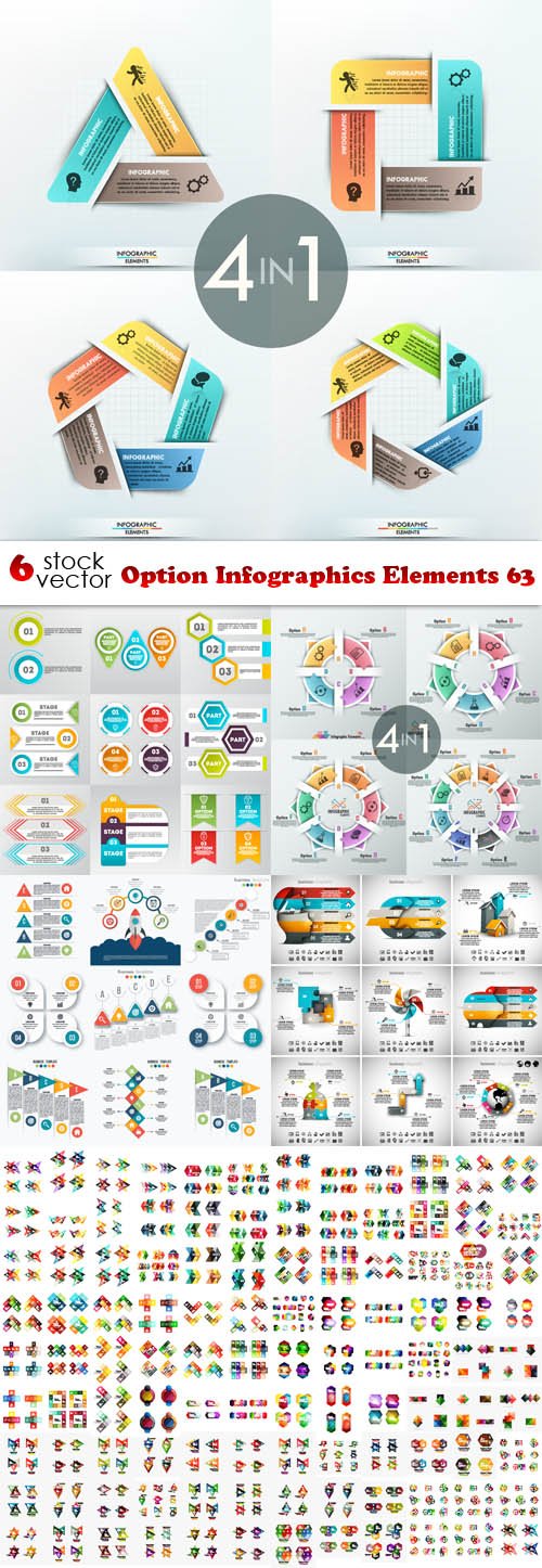 Vectors - Option Infographics Elements 63