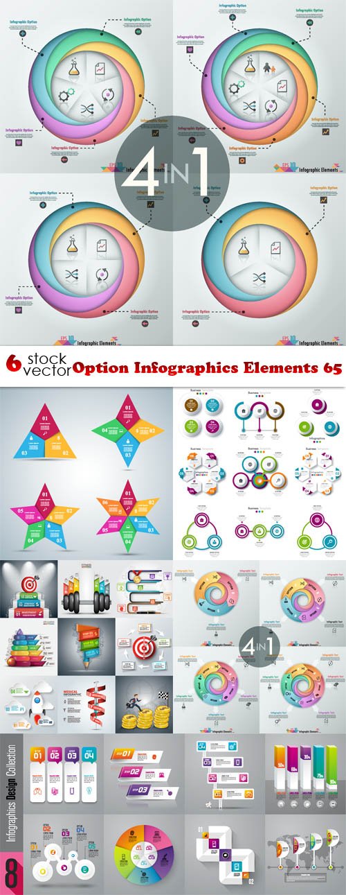 Vectors - Option Infographics Elements 65