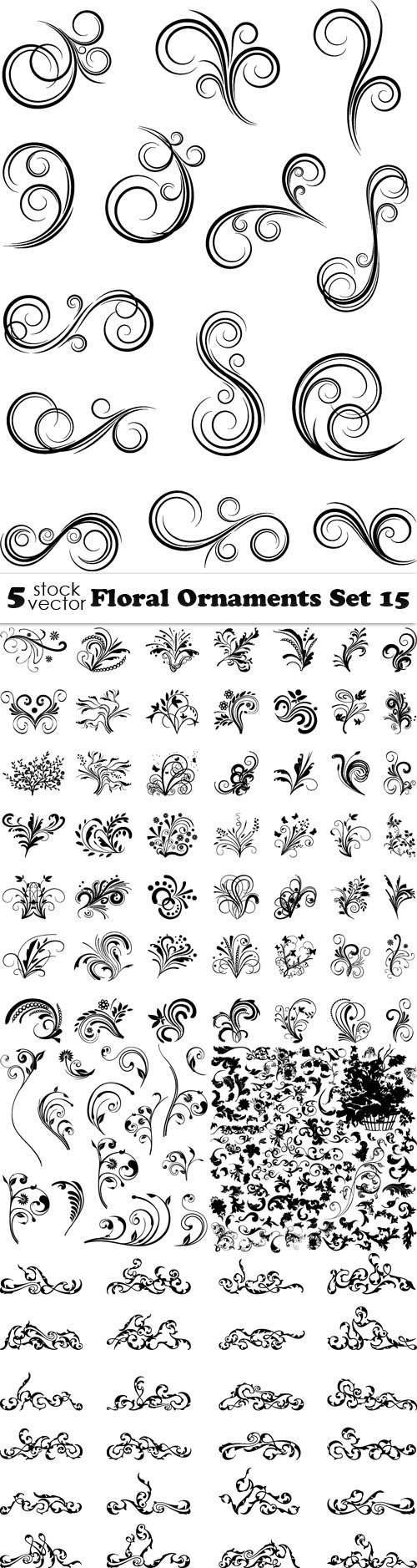 Vectors - Floral Ornaments Set 15