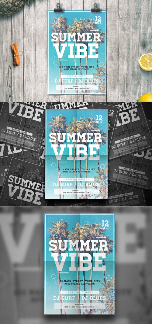 Summer Vibe Flyer PSD