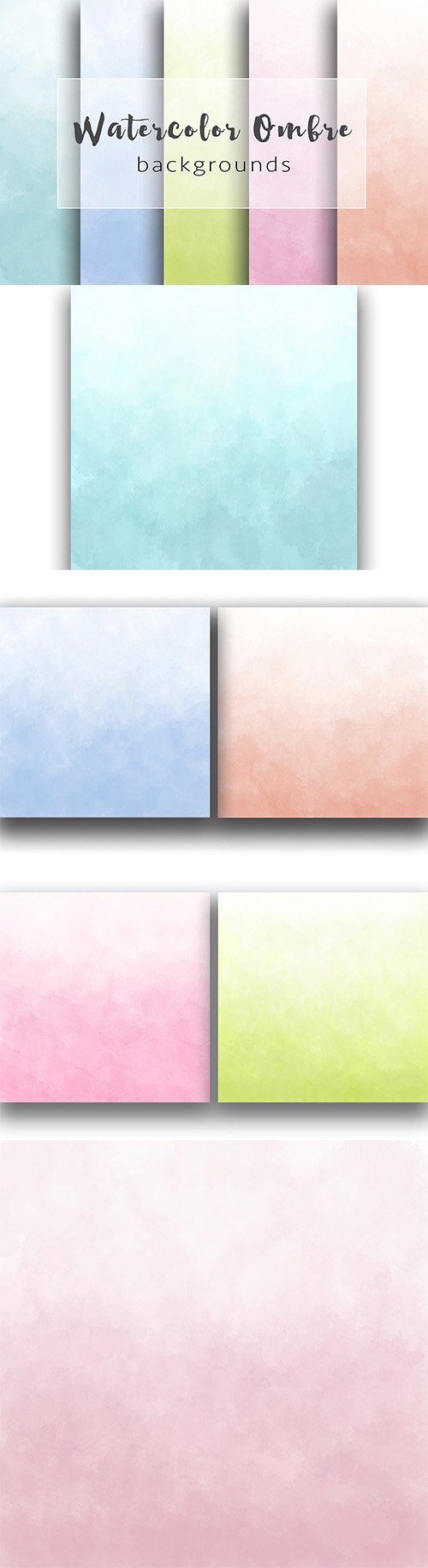 Colored ombre watercolor backgrounds - CM 362810 » NitroGFX - Download