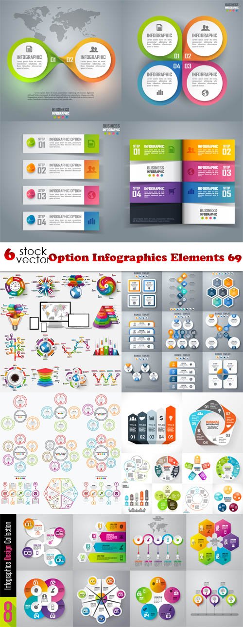 Vectors - Option Infographics Elements 69