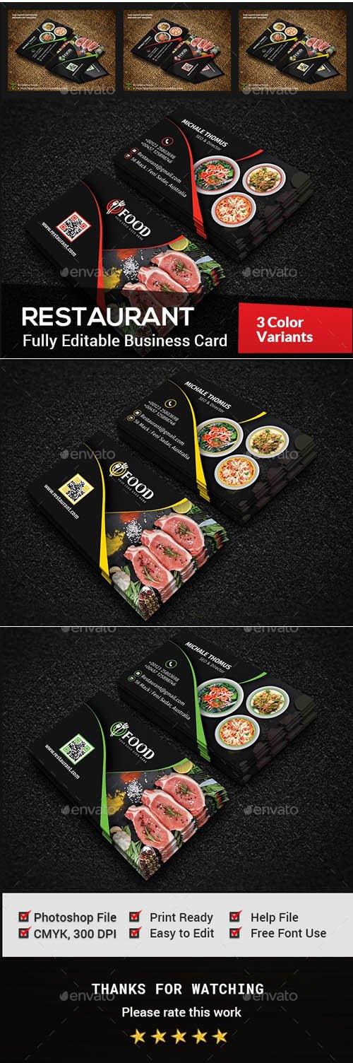 GraphicRiver - Restaurant Business Card - 20116750