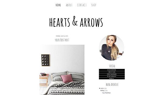 Hearts and Arrows Blogger Template - CM 431827
