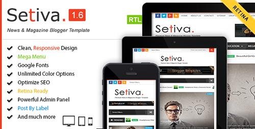 ThemeForest - Setiva v1.6 - Responsive Magazine Blogger Template - 9943134