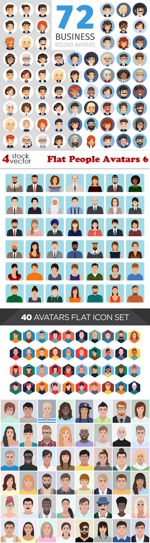 Vectors - Flat People Avatars 6