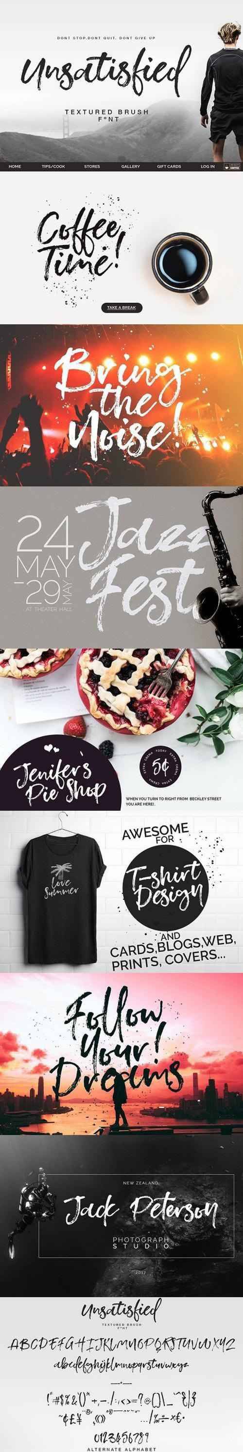 Unsatisfied Brush Font 1504919