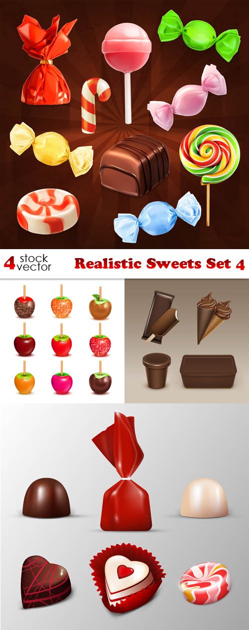 Vectors - Realistic Sweets Set 4
