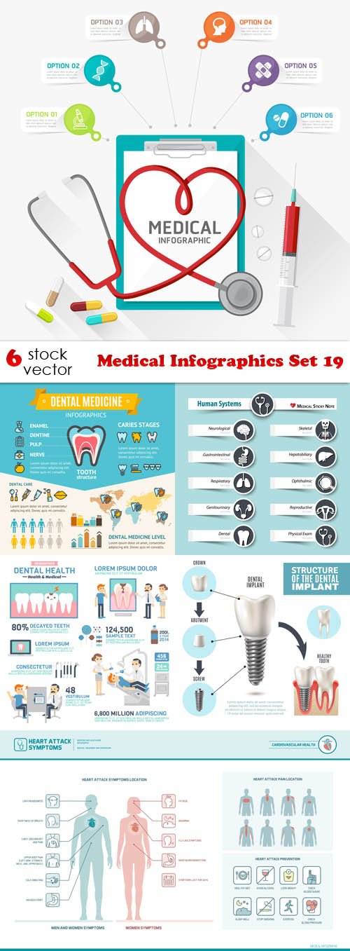 Vectors - Medical Infographics Set 19