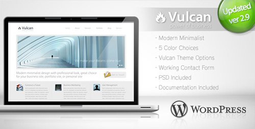 ThemeForest - Vulcan v2.9 - Minimalist Business Wordpress Theme 4 - 111625