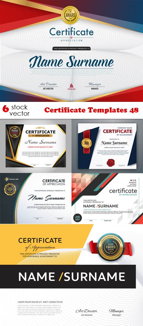 Vectors - Certificate Templates 48