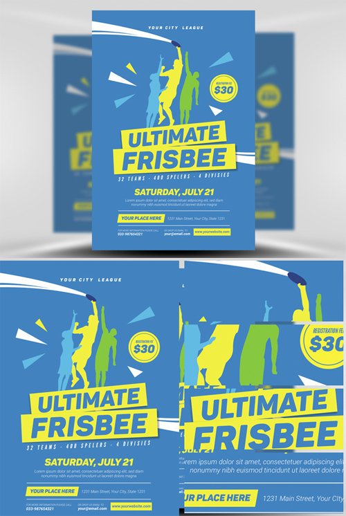 Flyer Template - Ultimate Frisbee