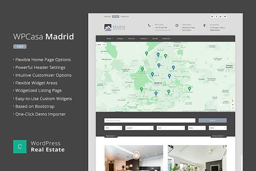 Real Estate WordPress WPCasa Madrid v1.2.0 - CM 1643173
