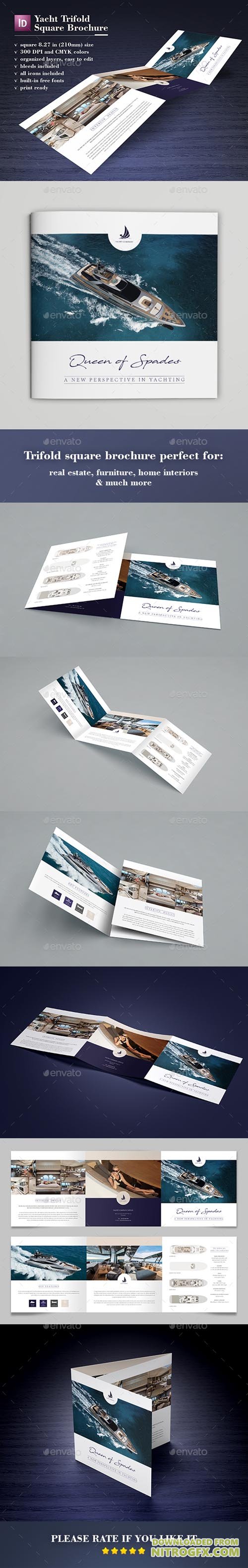 GraphicRiver - Yacht Trifold Square Brochure - 20405848