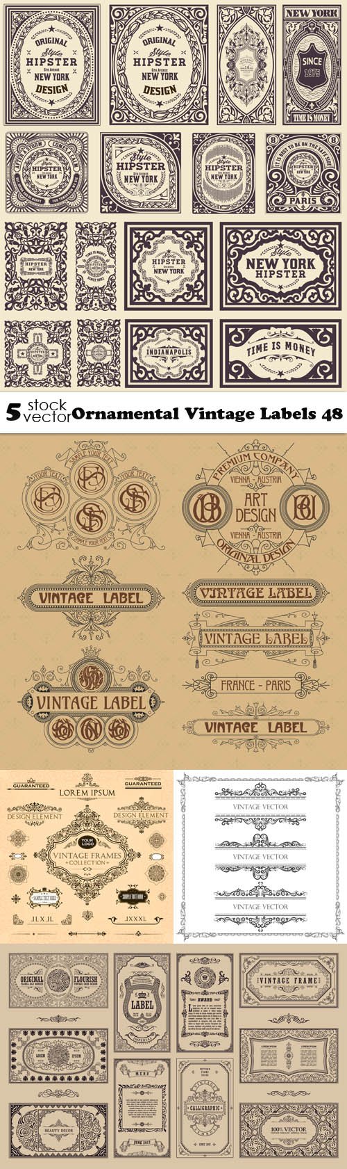 Vectors - Ornamental Vintage Labels 48