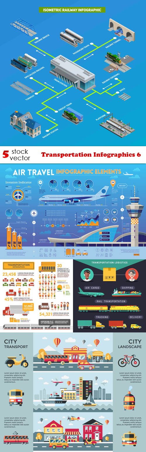 Vectors - Transportation Infographics 6