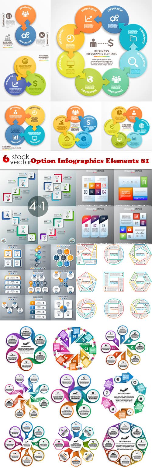 Vectors - Option Infographics Elements 81