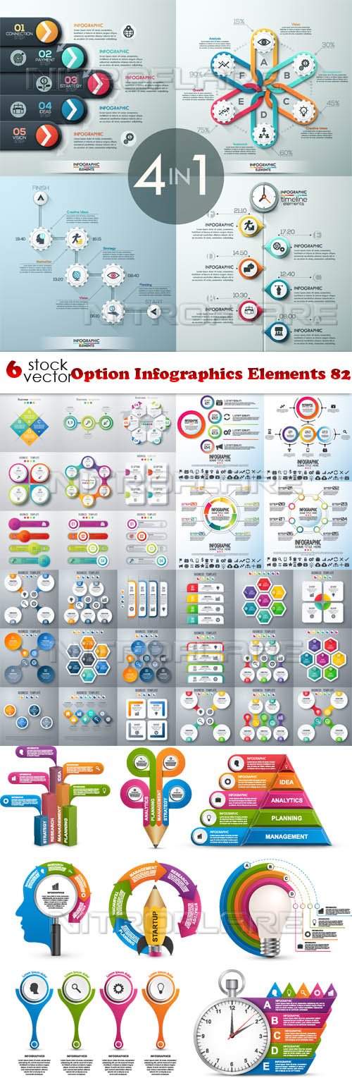 Vectors - Option Infographics Elements 82