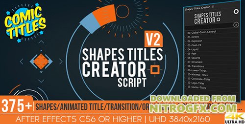 Shapes Titles Creator V2 - After Effects Scripts (Videohive)