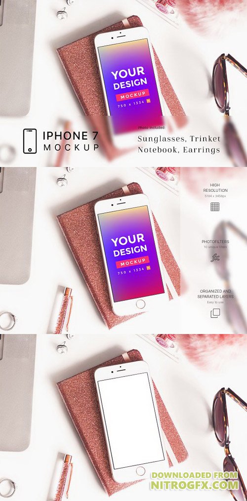 Workspace whith iPhone 7 Mockup 1930994