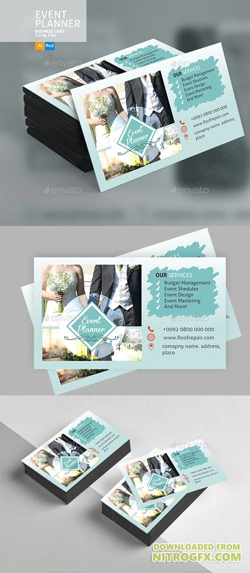 GraphicRiver - Wedding Event Business Card - 20851823