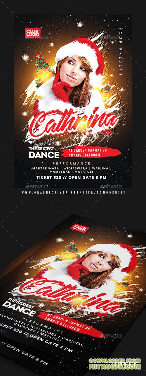 Christmas Party Flyer Template 21008749