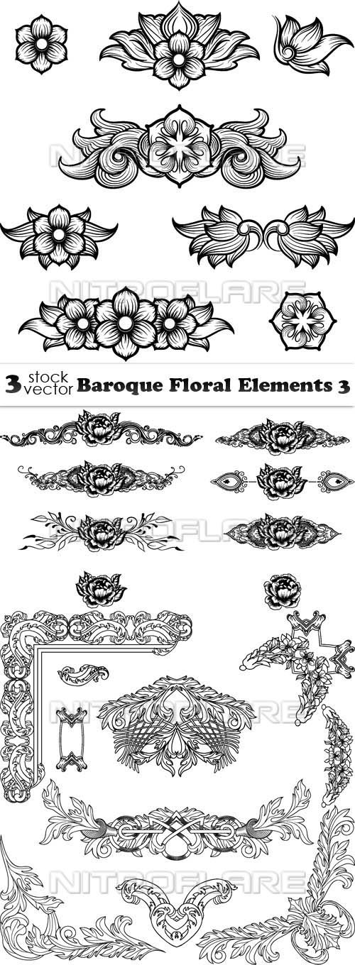Vectors - Baroque Floral Elements 3