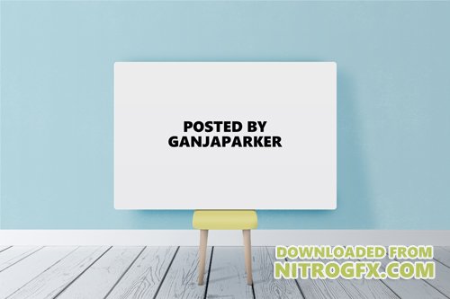 PSD Mock-Up - Horizontal Poster Canvas