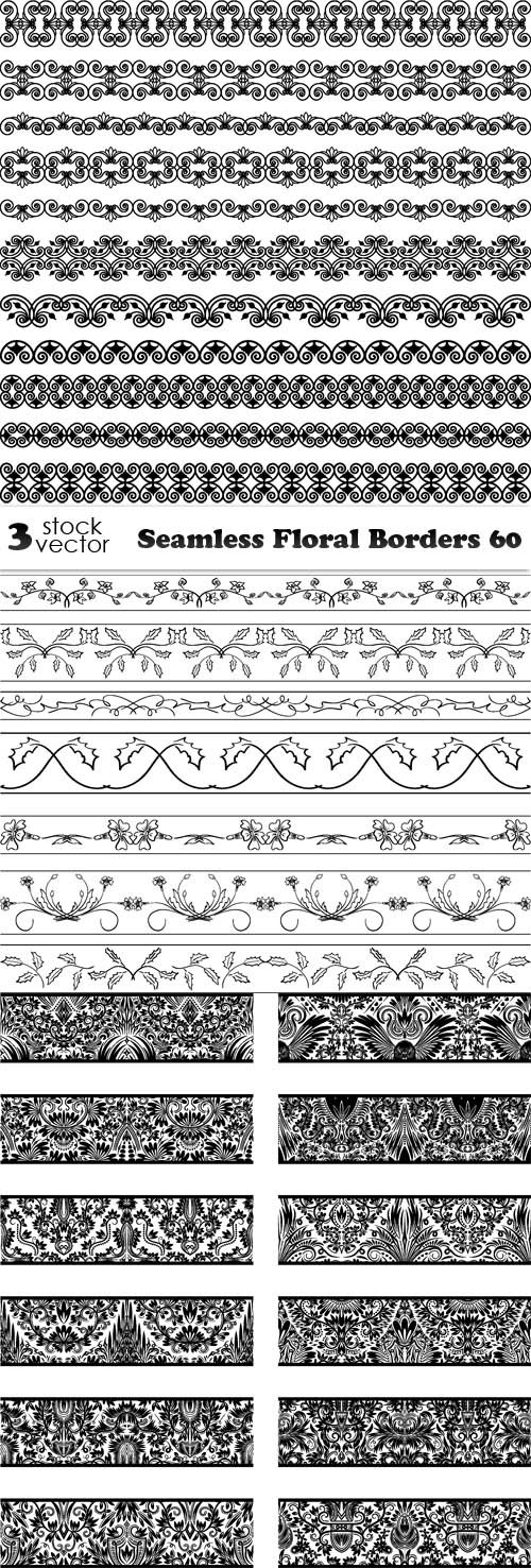Vectors - Seamless Floral Borders 60