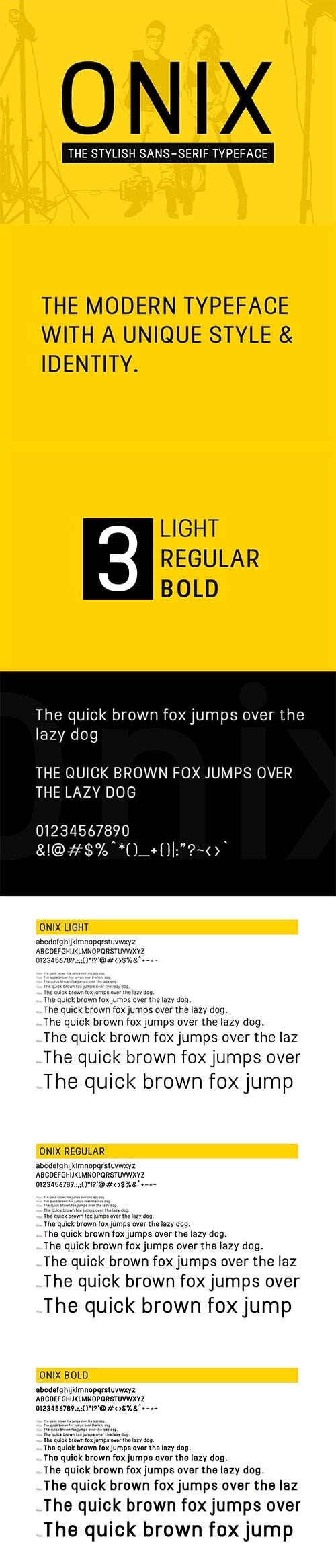 ONIX - Stylish Typeface + Web Fonts 2439776