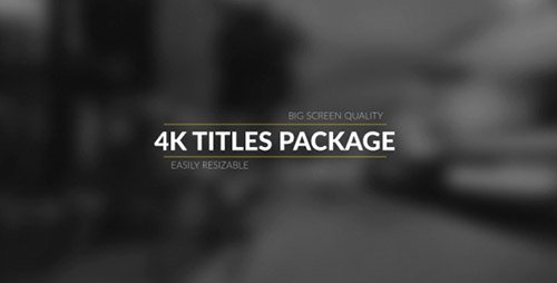 4k Broadcast Titles Package - Project for After Effects (Videohive)