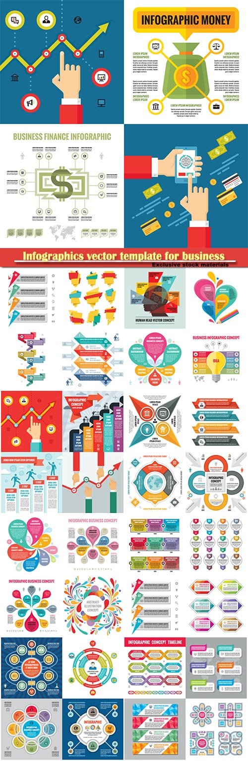 Infographics vector template for business presentations or information banner # 70
