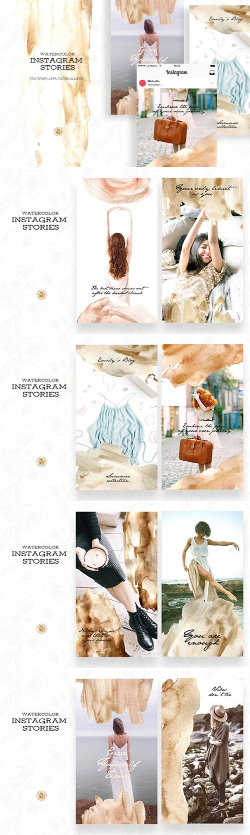 Watercolor Instagram Stories