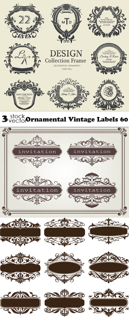 Vectors - Ornamental Vintage Labels 60