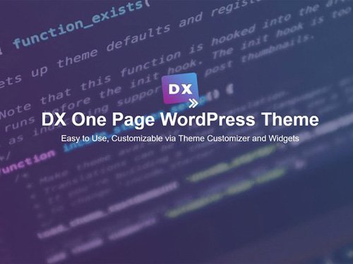 Dx v1.0 - One Page WordPress Theme - CM 2549657