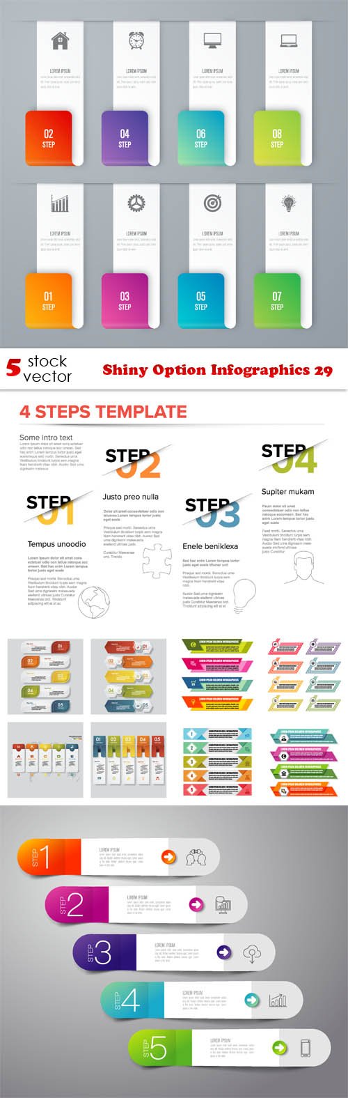 Vectors - Shiny Option Infographics 29