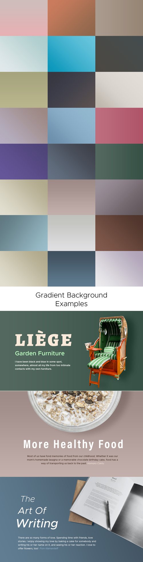 25 Professional Gradient Backgrounds for Photoshop GRD
