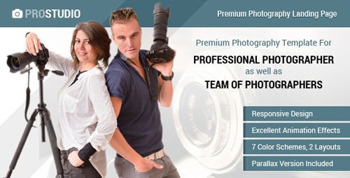 ThemeForest - Professional Photography Responsive Landing Page (Update: 1 February 17) - 7688940