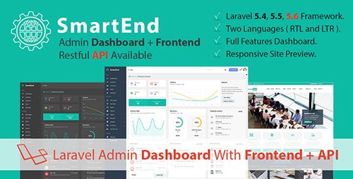 CodeCanyon - SmartEnd v4.1 - Laravel Admin Dashboard with Frontend and Restful API - 19184332