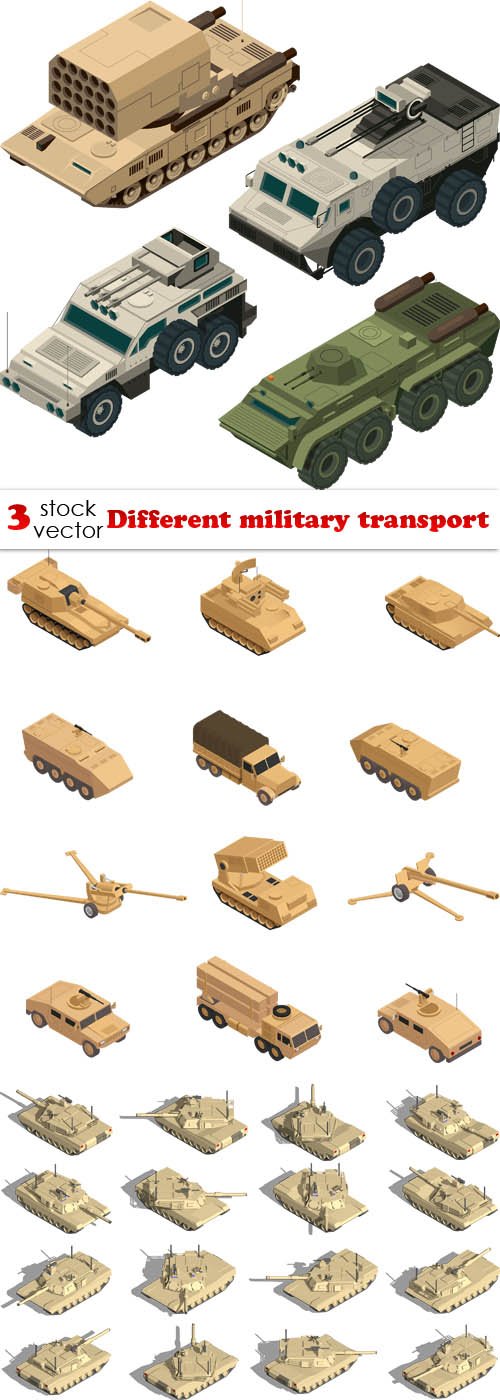 Vectors - Different military transport