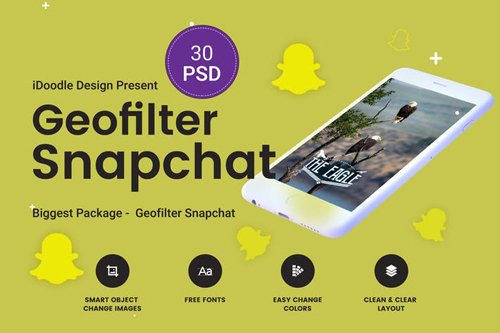 Promotion Geofilters Snapchat - 30 PSD