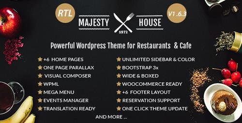 ThemeForest - Majesty v1.6.3 - Restaurant WooCommerce WordPress Theme - 13483561