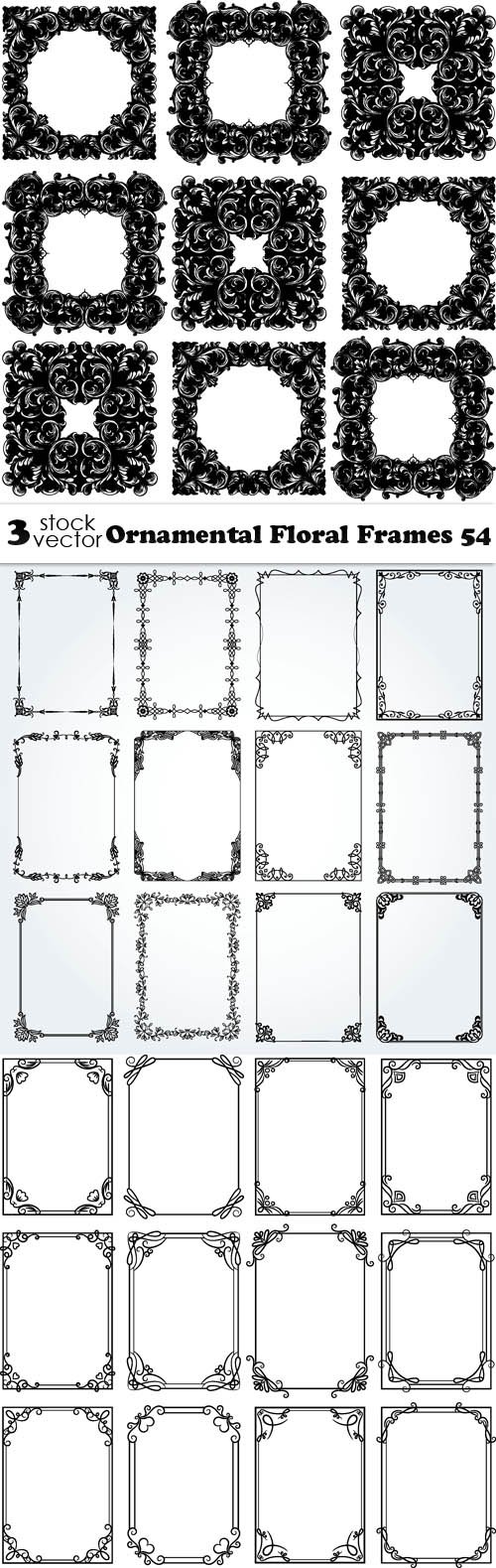 Vectors - Ornamental Floral Frames 54
