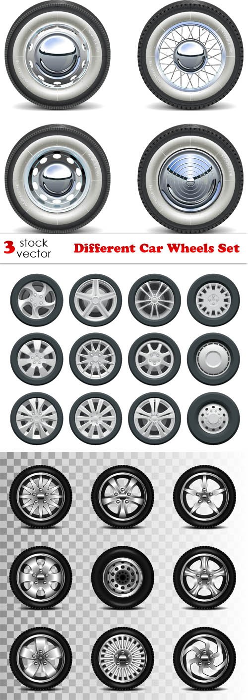 Vectors - Different Car Wheels Set
