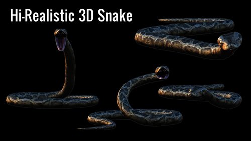 Realistic 3D Snake Animations Pack 18294425