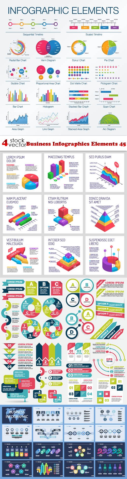 Vectors - Business Infographics Elements 45