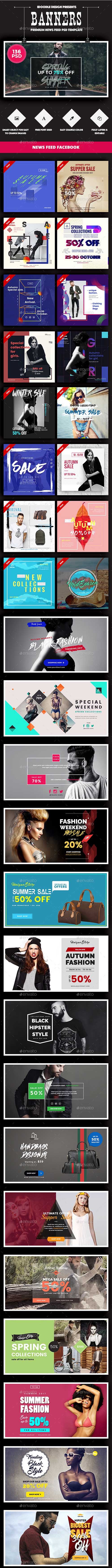 GR - Fashion Facebook Ad Banners - 136 PSD [02 Size Each] 16046080