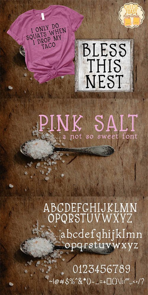 CreativeMarket - Pink Salt A Not So Sweet Font