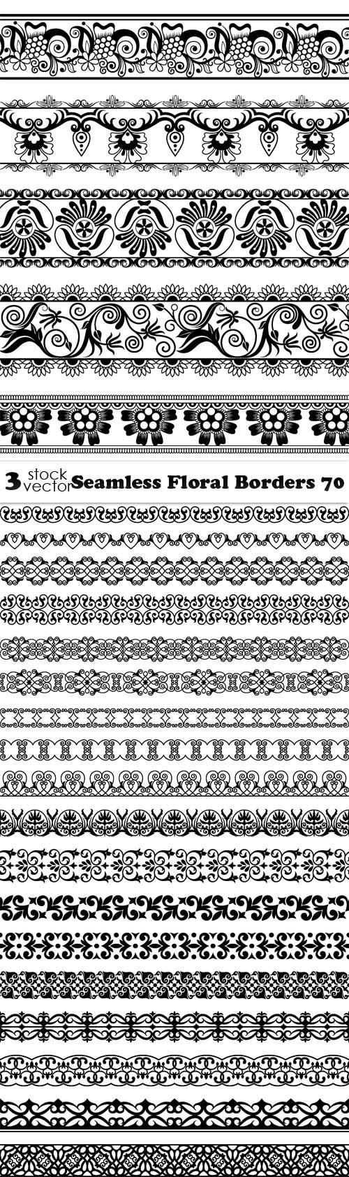 Vectors - Seamless Floral Borders 70